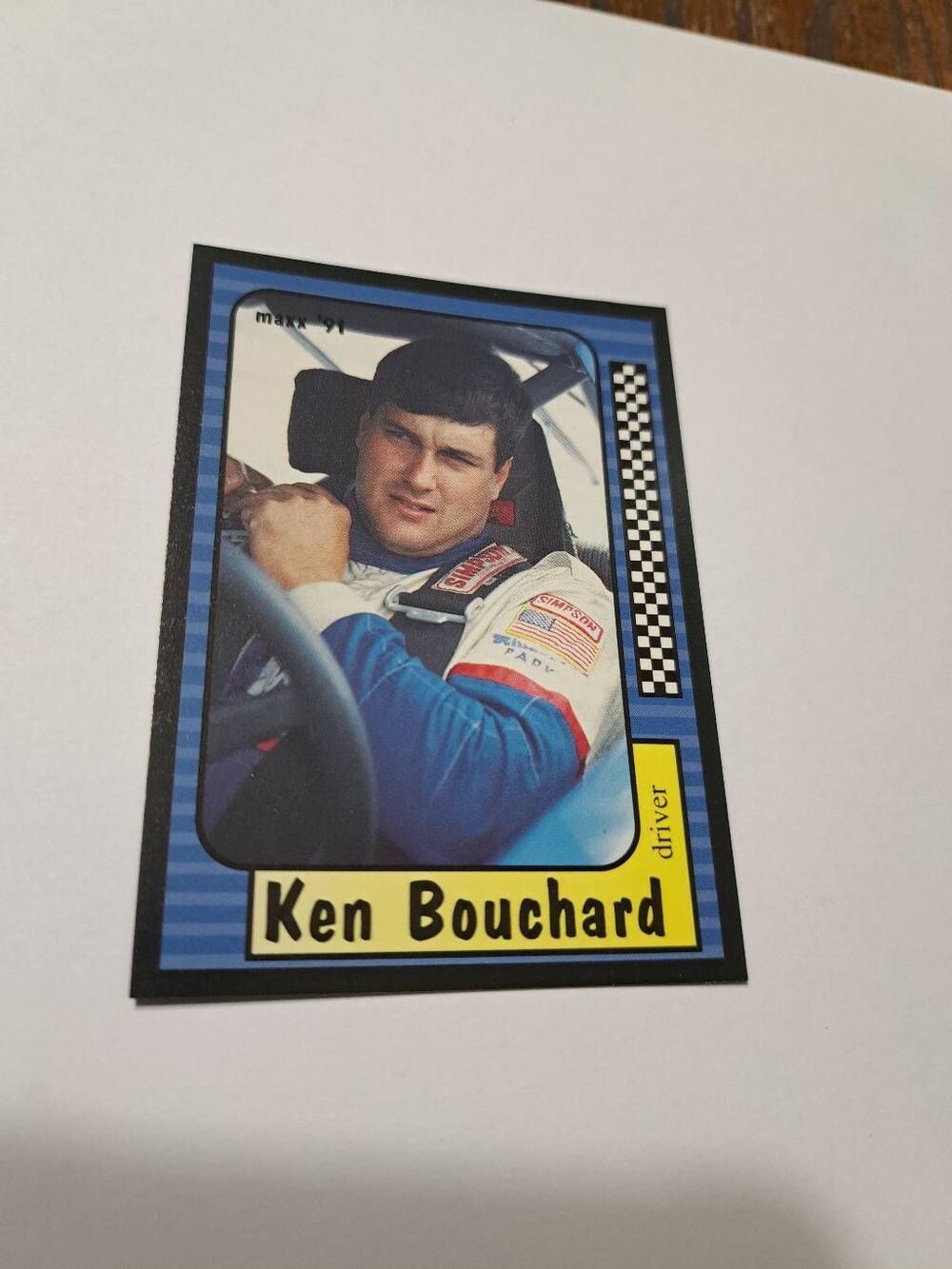 Vintage 1991 Maxx Ken Bouchard #13 Race Car Nascar Trading Card